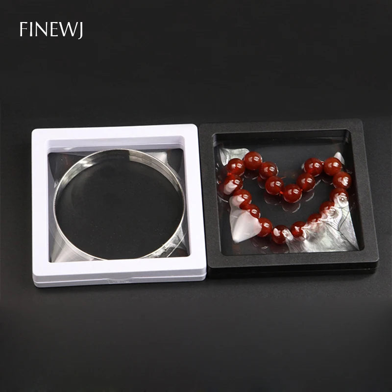 3D Floating Picture Frame Jewelry Display Shadow Box Stand Rack Coin Ring Pendant Holder Protection Gems Stone Presentation Case